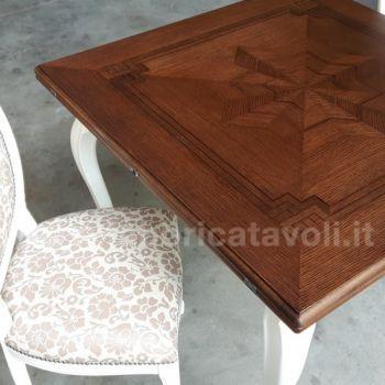 bicolore con top finitura wengè base laccato bianco